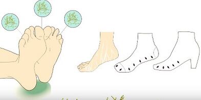 Preventing the appearance of the fungus on the toes
